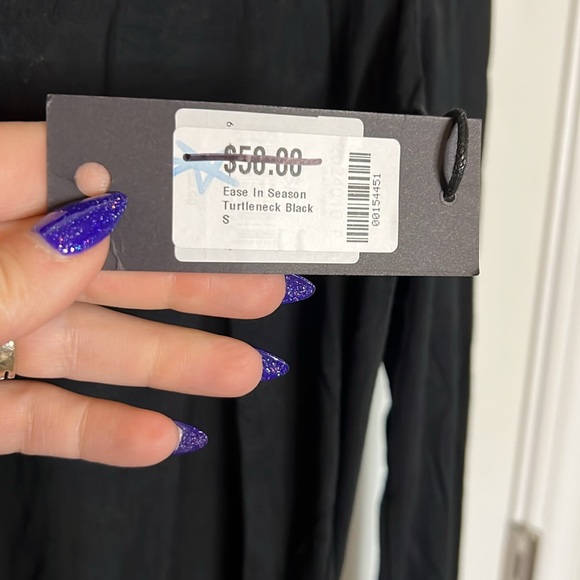 NWT Black Tape Ease In Season Turtleneck - Black - Picture 4 of 7